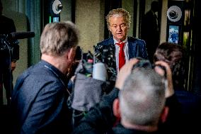 Geert Wilders Arrives For New Round Of Talks In The Cabinet Formation - The Hague