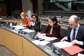 Rachida Dati hearing at the National Assembly - Paris