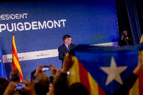 Puigdemont Announces His Candidacy To The Catalan Government