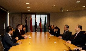 AUSTRALIA-SYDNEY-CHINA-WANG YI-NEW SOUTH WALES-CHRIS MINNS-MEETING