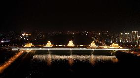 Fenghuangling Bridge Night Scenery in Liuzhou