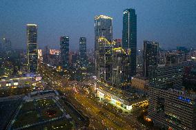 High-rise Buildings in Hexi CBD in Nanjing