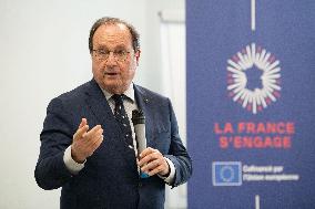 Francois Hollande At The La France S'engage Competition Meeting - France