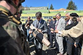 PM Attal Visits Air Base 942 - Lyon