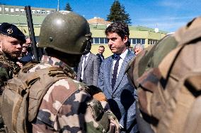 PM Attal Visits Air Base 942 - Lyon