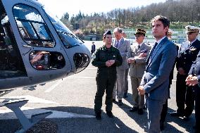 PM Attal Visits Air Base 942 - Lyon