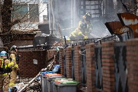 Fire At Yeouido Commercial Complex In Seoul