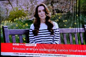 Screenshot Kate Middleton Undergoing Cancer Treatment - London