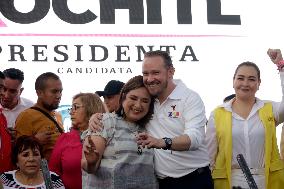 Xochitl Galvez Presidential Candidate  Political Campaign Rally
