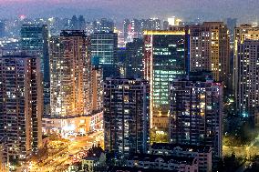 high-rise buildings in the West Coast New Area of Qingdao