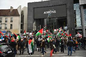 Rally in favour of a ceasefire in Gaza in Paris