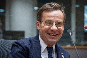 Prime Minister Of Sweden Ulf Kristersson At The European Council Summit