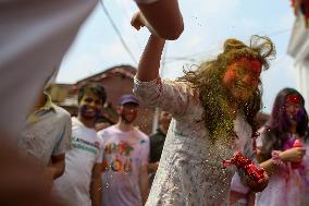 NEPAL-KATHMANDU-HOLI FESTIVAL-CELEBRATION