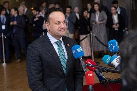 Leo Varadkar Prime Minister Of Ireland Attends The European Council
