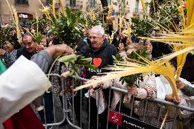 Palm Sunday In Barcelona.