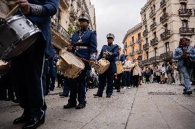 Palm Sunday In Barcelona.