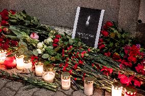 Commemorating the victims of mass shooting in Moscow