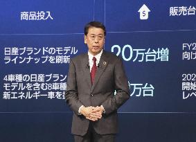 Nissan Motor CEO Uchida at press conference