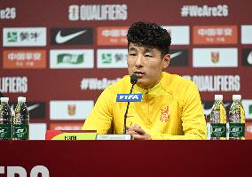 (SP)CHINA-TIANJIN-FOOTBALL-WORLD CUP QUALIFIER-CHN VS SGP-PRESS CONFERENCE
