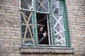 Russian ballistic missile attack on Kyiv