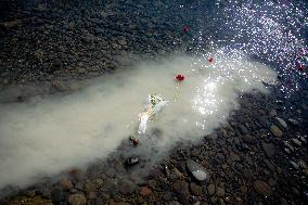 Chile: Ashes Scattered In The Pilmaiquén River