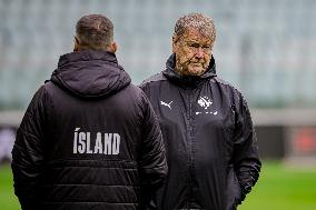 Iceland Training Before UEFA European Qualifiers EURO 2024 Final Game