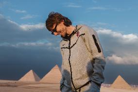 Luka Modric Player Of Croatian National Football Team Visit Pyramids Of Egypt.