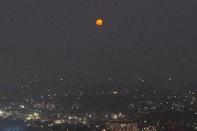The Full Moon Rises Over Colombo