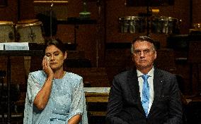 Brazil’s Former President Jair Bolsonaro And His Wife Michelle Bolsonaro Attend An Event At The Municipal Theatre In Sao Paulo,