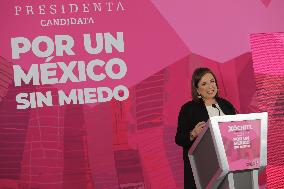 Presidential Candidate Xochitl Galvez Press Conference