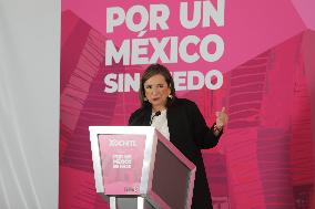 Presidential Candidate Xochitl Galvez Press Conference