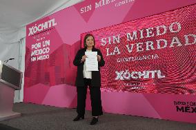 Presidential Candidate Xochitl Galvez Press Conference