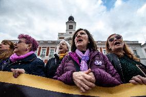 Protest Against Femicides In Madrid