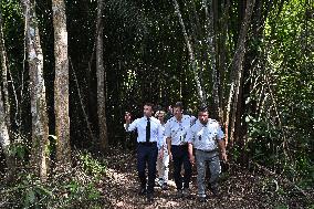 President Macron Visits The Guianan Forest In Camopi
