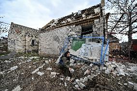 Frontline village of Prymorske in Zaporizhzhia