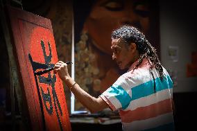ETHIOPIA-ADDIS ABABA-ARTIST-CHINESE CULTURE