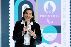 Unveiling of the Olympic Paris 2024 Stamp - Paris