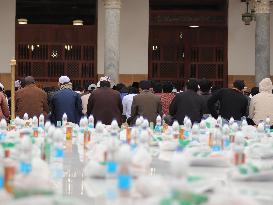Mass Iftar For Fasting People At Al-Azhar Mosque