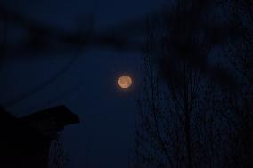 Full Worm Moon Over  Srinagar