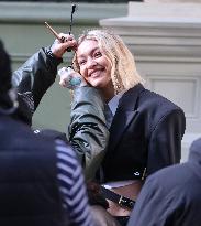 Gigi Hadid Films A Commercial - NYC