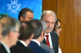 Brazil's President Luiz Inácio Lula Da Silva Signs A Decree For The Automotive Sector In Brazil.