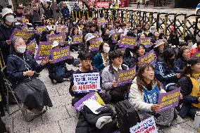 Regular Wednesday Rally For The Resolution Of The Japanese Military Sexual Slavery Issue