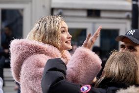 Gigi Hadid Films A Commercial - NYC