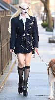 Julia Fox Walks Her Dog - NYC