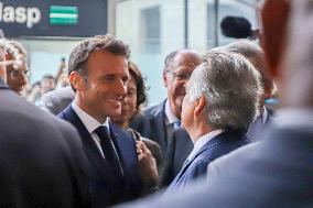Arrival of President Emmanuel Macron at the Brazil-France Economic Forum in São Paulo