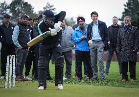 Trudeau Meets Youth Cricket Players - British Columbia