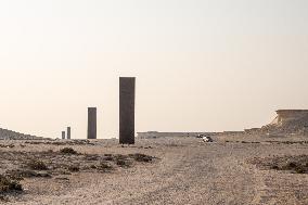 Richard Serra's Artwork In The Desert Of Qatar - Brouq