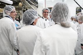 PM Attal Visits l'Oral Factory - Rambouillet