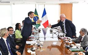 Macron And Lula At The Planalto Palace - Brasilia