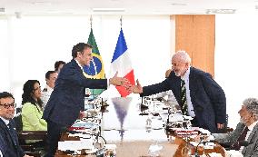 Macron And Lula At The Planalto Palace - Brasilia